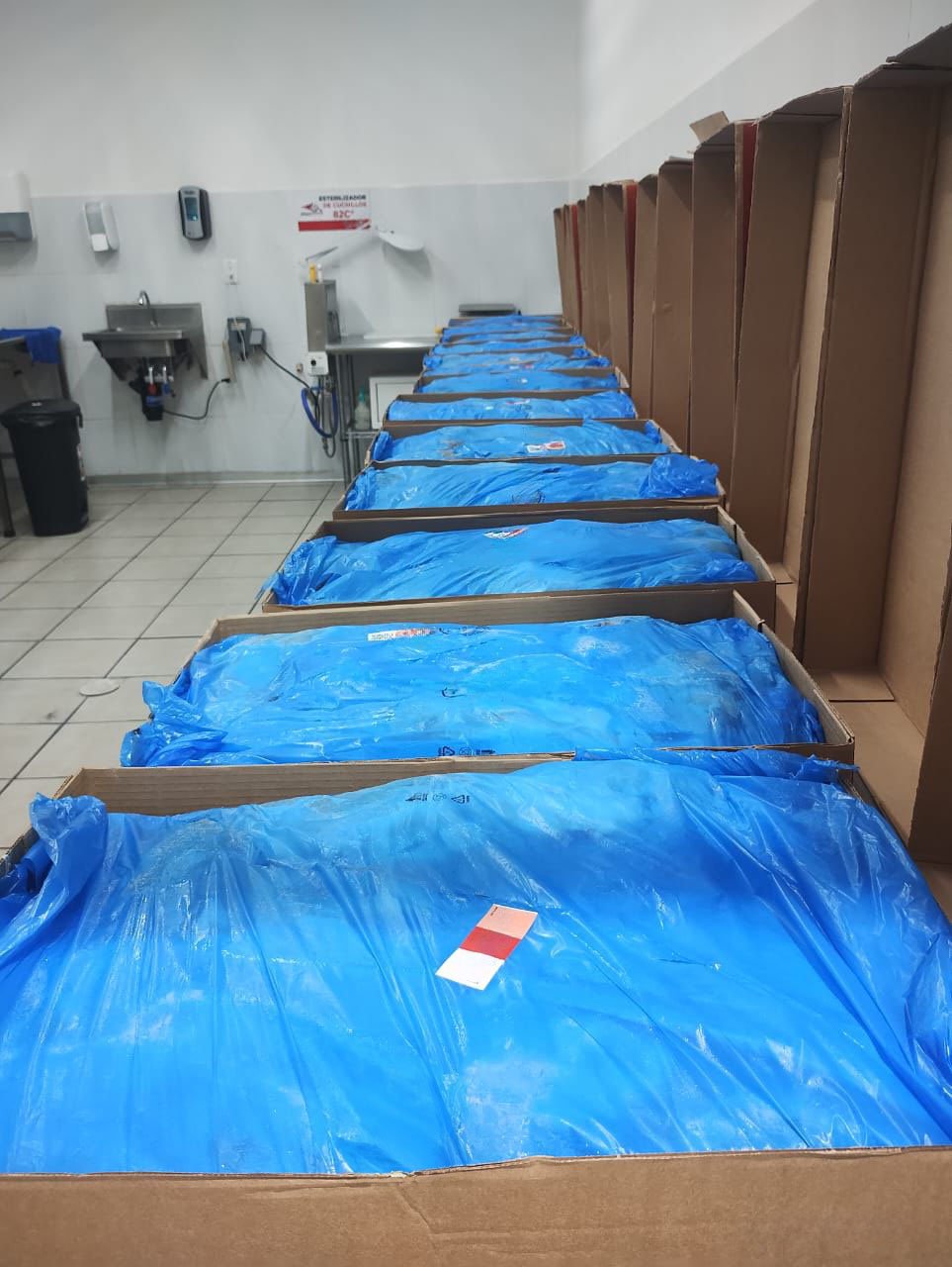 Inspección de mercancía por SADER. Pollo